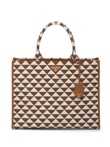 Grand sac cabas Symbole en jacquard - Prada - Modalova