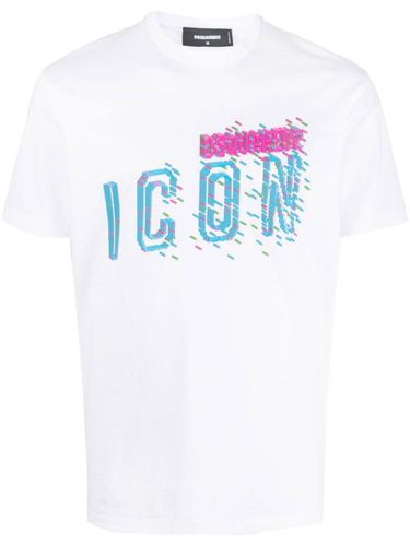 T-shirt en coton à imprimé Icon - DSQUARED2 - Modalova