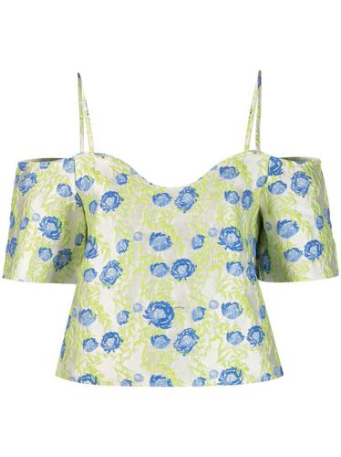 Blouse à fleurs en jacquard - GANNI - Modalova