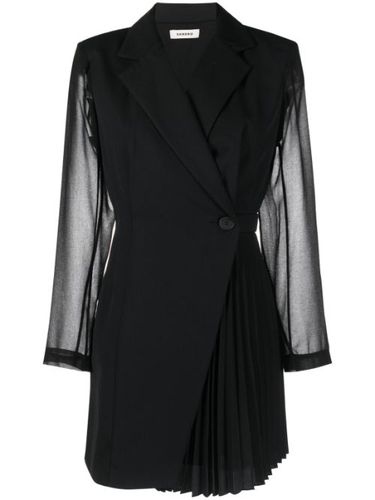 SANDRO robe courte plissée - Noir - SANDRO - Modalova