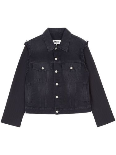 Veste en jean à effet usé - MM6 Maison Margiela - Modalova