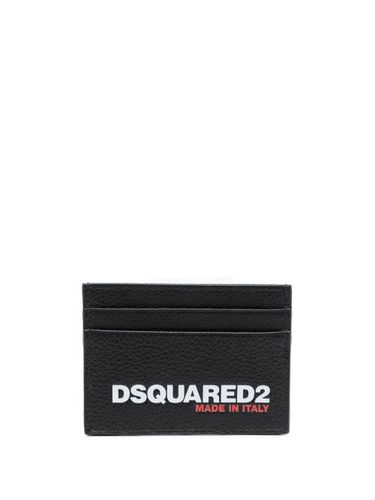 Porte-cartes en cuir à logo imprimé - DSQUARED2 - Modalova