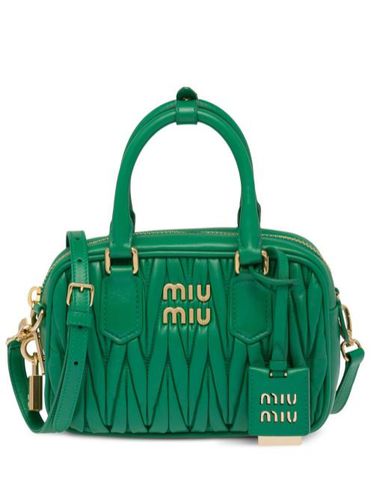 Sac à bandoulière en cuir Nappa matelassé - Miu Miu - Modalova