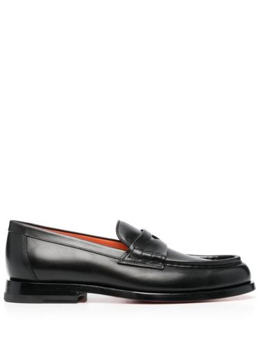 Santoni mocassins en cuir - Noir - Santoni - Modalova