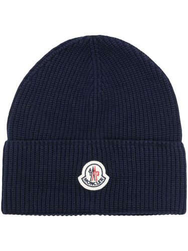 Bonnet en coton à patch logo - Moncler - Modalova