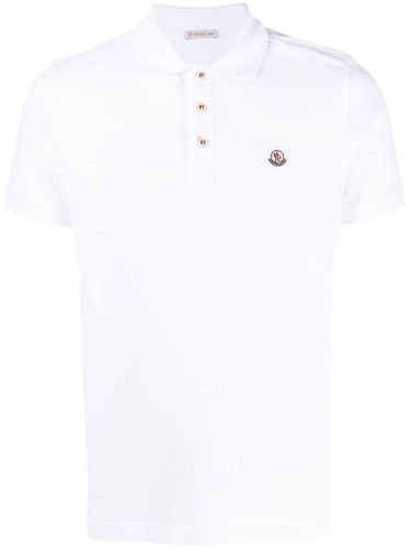 Moncler polo à patch logo - Blanc - Moncler - Modalova