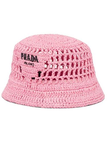 Bob en raphia à logo brodé - Prada - Modalova