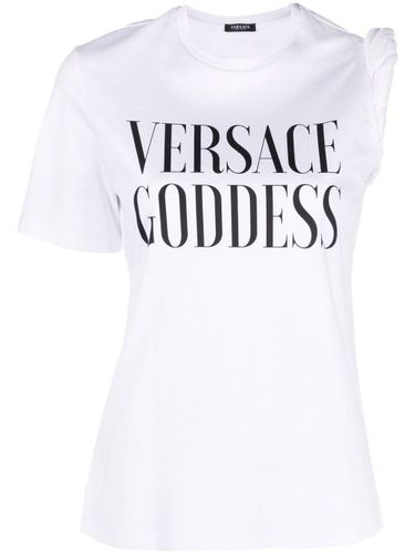 T-shirt à slogan imprimé - Versace - Modalova