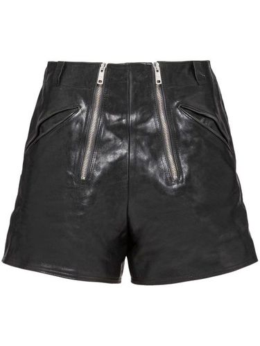 Short en cuir à double zips - Prada - Modalova