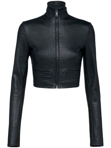 Veste crop en cuir Nappa - Prada - Modalova