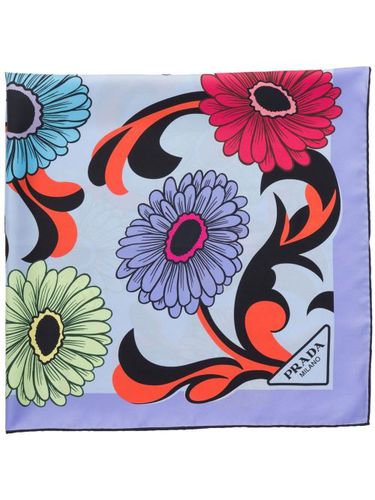 Foulard en soie à fleurs - Prada - Modalova