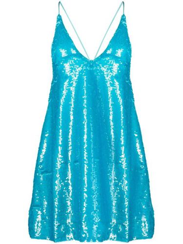 GANNI robe courte à sequins - Bleu - GANNI - Modalova