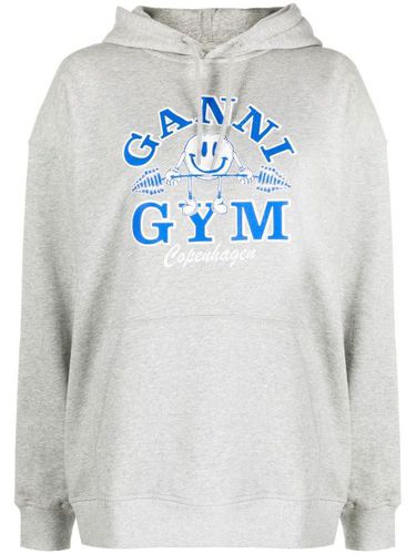 Hoodie en coton biologique à imprimé Gym - GANNI - Modalova