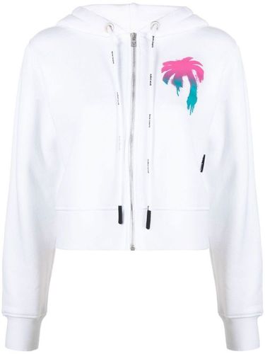 Hoodie en coton à logo imprimé - Palm Angels - Modalova
