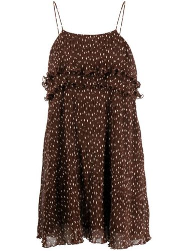 GANNI robe à pois - Marron - GANNI - Modalova