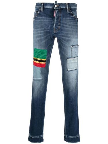 Jean slim à détail de patch - DSQUARED2 - Modalova