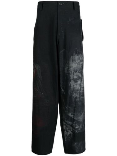 Pantalon ample à imprimé graphique - Yohji Yamamoto - Modalova