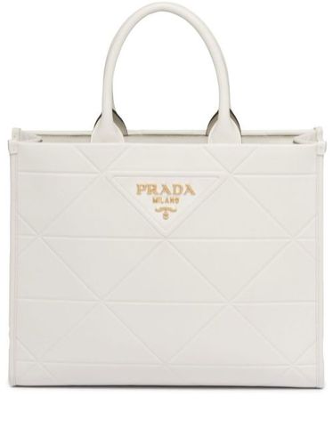 Prada sac cabas en cuir - Blanc - Prada - Modalova