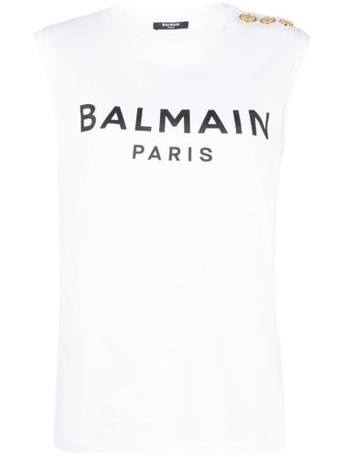 Débardeur à logo imprimé - Balmain - Modalova