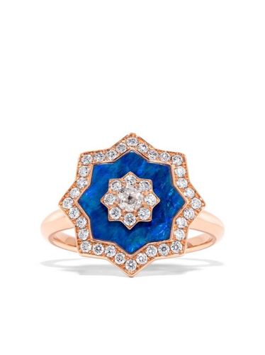 Bague Astra en rose 18ct pavé de diamants - David Morris - Modalova