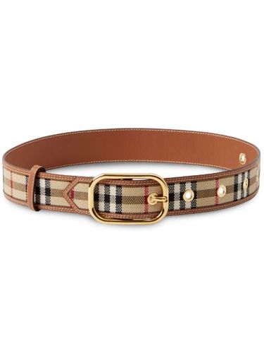 Ceinture en cuir à motif Vintage Check - Burberry - Modalova