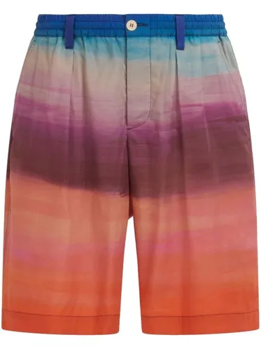 Short plissé en coton à imprimé cachemire - Marni - Modalova