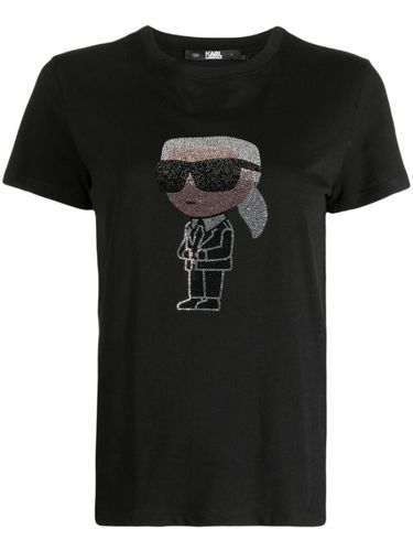 T-shirt Ikon à ornements strassés - Karl Lagerfeld - Modalova