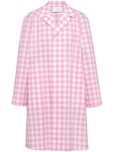 Manteau en coton à carreaux vichy - Prada - Modalova