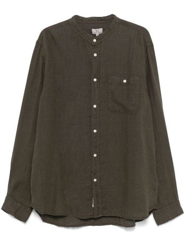 Chemise en lin à col officier - Woolrich - Modalova