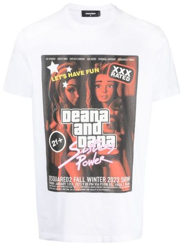 T-shirt en coton à imprimé graphique - DSQUARED2 - Modalova