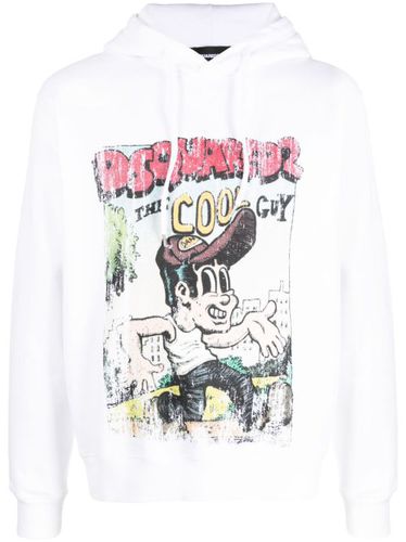 Hoodie en coton à imprimé graffiti - DSQUARED2 - Modalova