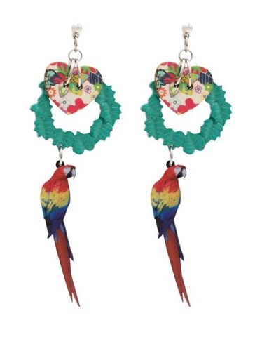 Boucles d'oreilles pendantes à breloque oiseau - Amir Slama - Modalova