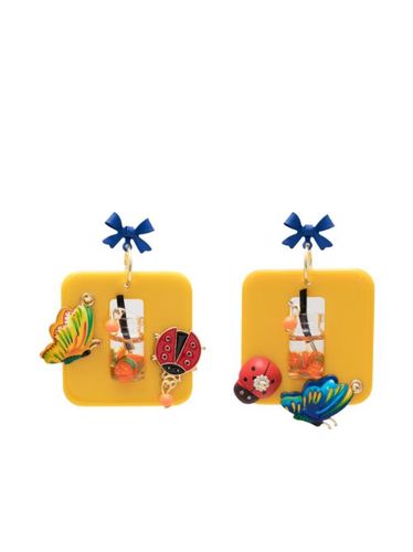 Boucles d'oreilles pendantes à appliqués - Amir Slama - Modalova