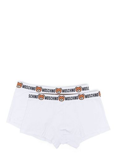 Lot de deux boxers à bande logo - Moschino - Modalova