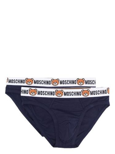 Lot de deux boxers à bande logo - Moschino - Modalova