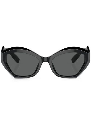 Lunettes de soleil à plaque logo - Giorgio Armani - Modalova