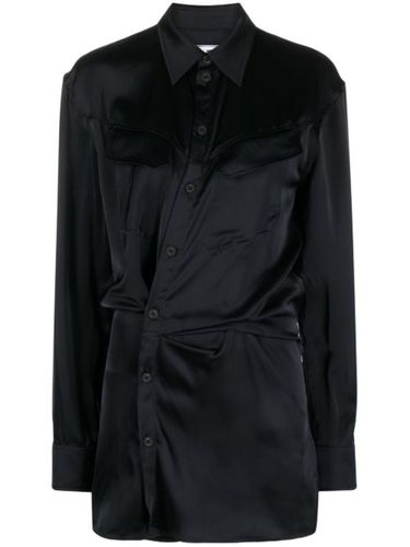 Robe-chemise asymétrique à fronces - Off-White - Modalova