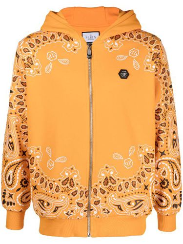 Hoodie zippé à imprimé bandana - Philipp Plein - Modalova