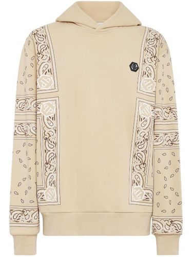 Hoodie en coton à patch logo - Philipp Plein - Modalova