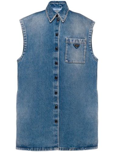 Chemise en jean à design sans manches - Prada - Modalova