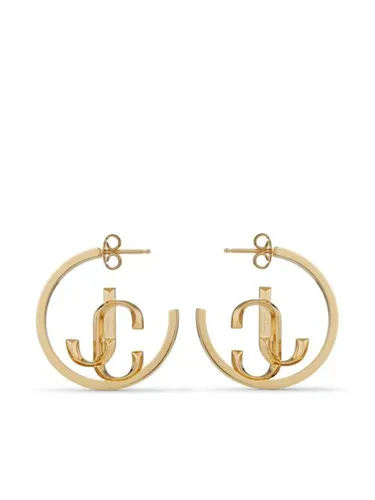 Jimmy Choo créoles à logo - Or - Jimmy Choo - Modalova