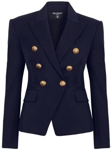 Blazer en laine à boutonnière croisée - Balmain - Modalova