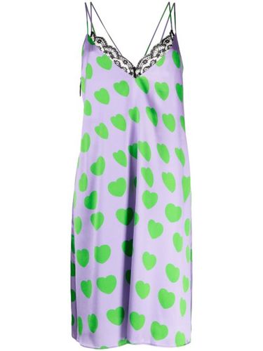 Robe courte à imprimé cœur - Natasha Zinko - Modalova