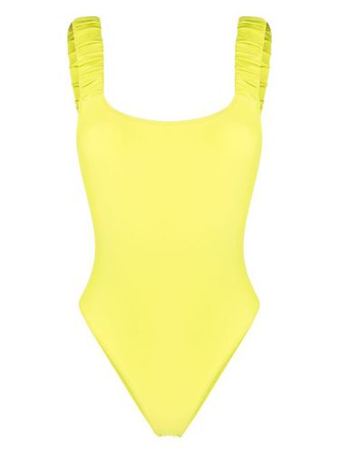 Maillot de bain froncé à logo imprimé - Sunnei - Modalova