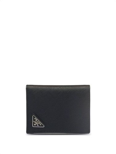 Portefeuille en cuir Saffiano à plaque logo - Prada - Modalova