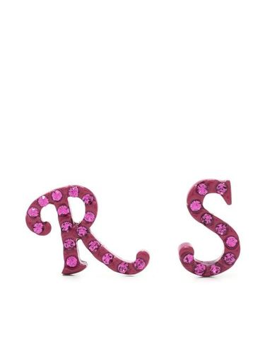 Puces d'oreilles à plaque logo - Raf Simons - Modalova