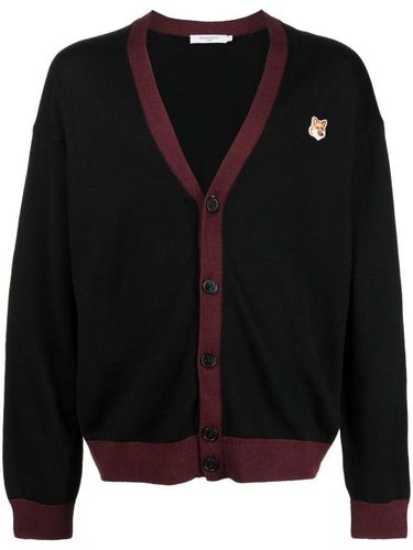 Cardigan à patch logo - Maison Kitsuné - Modalova