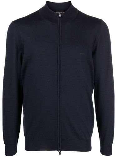 Pull zippé en laine vierge - BOSS - Modalova