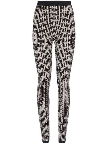 Legging imprimé à taille haute - Balmain - Modalova