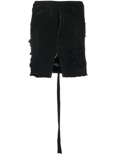 Minijupe en jean à effet usé - Rick Owens DRKSHDW - Modalova